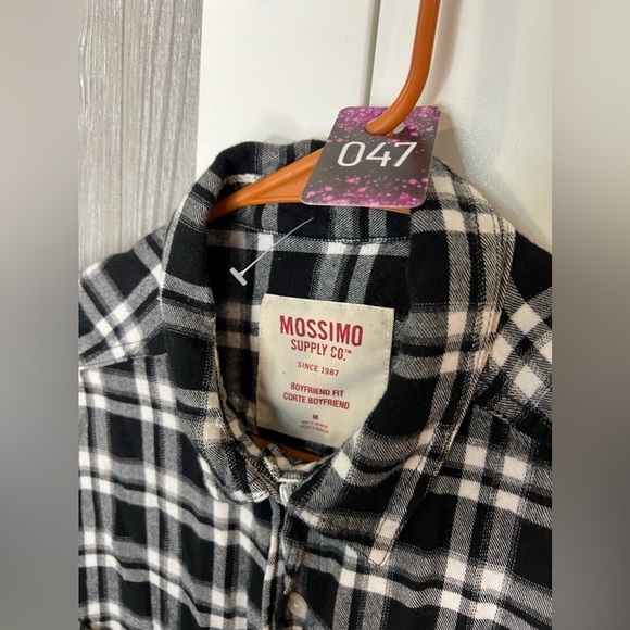 047. Vintage Mossimo Boyfriend Fit Plaid Super Soft Flannel M - Picture 4 of 4